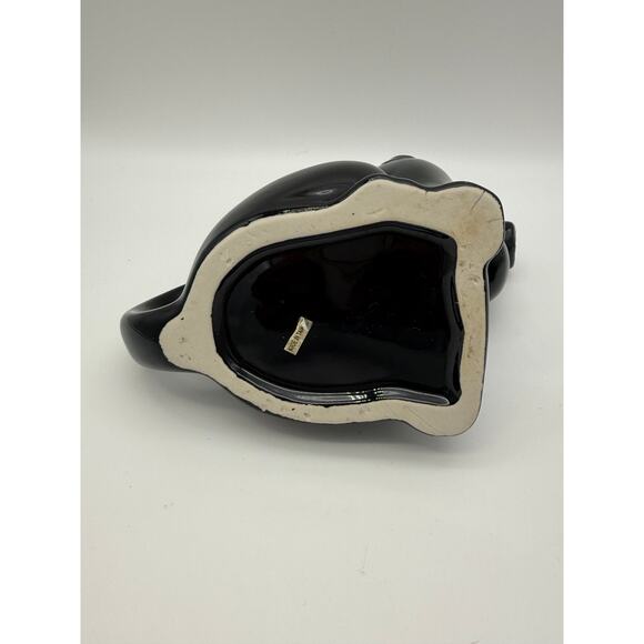 Vintage Albert Kessler Black Glossy Kitty Sitting Lucky Cat Small 7 Tall Teapot - Picture 7 of 8